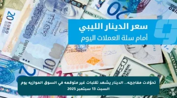 تحوّلات مفاجئة.. الدينار يشهد تقلبات غير متوقعة في السوق الموازية يوم السبت 13 سبتمبر 2025
